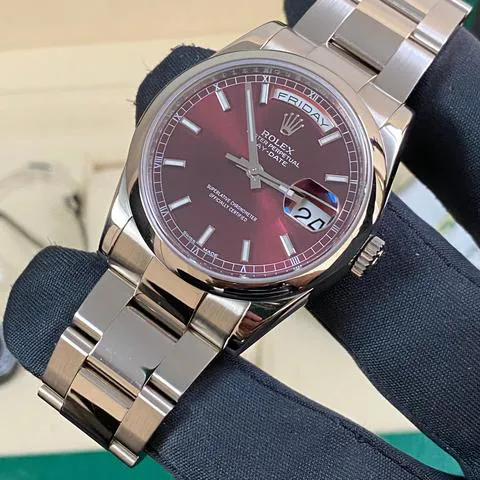 Rolex Day-Date 36 118209 36mm White gold Red 14