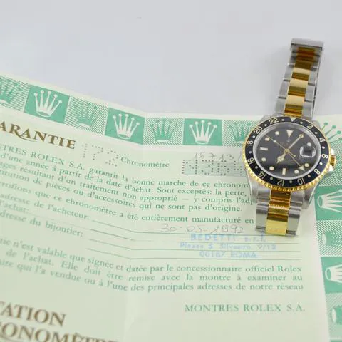 Rolex GMT-Master II 16713 40mm Yellow gold and Stainless steel Black 8