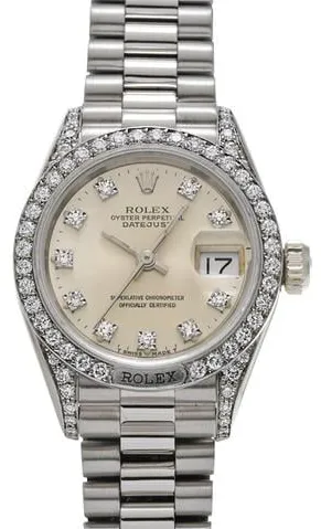 Rolex Lady-Datejust 69159G 26mm White gold Silver