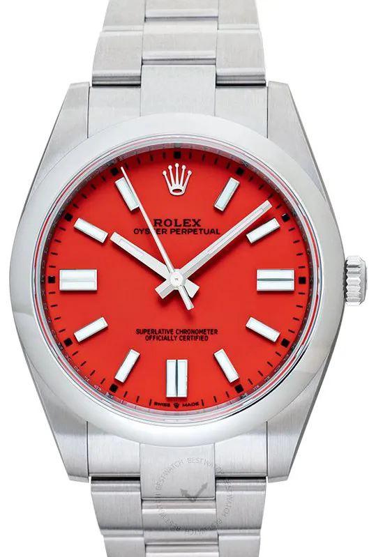 Rolex Oyster Perpetual 124300-0007 41mm Stainless steel Red