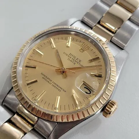 Rolex Oyster Perpetual Date 1505 35mm Yellow gold and Stainless steel 2