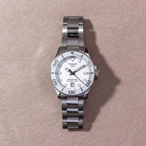 Tissot Seastar T120.210.11.011.00 Stainless steel White