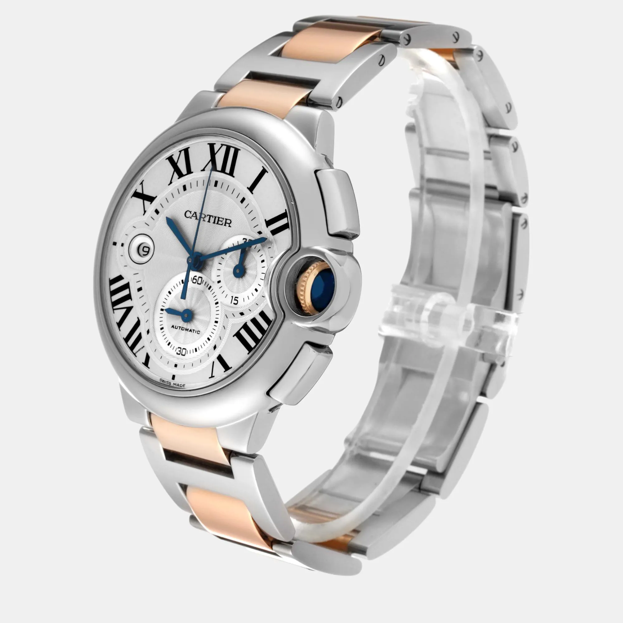 Cartier Ballon Bleu w6920063 Rose gold and Stainless steel and 18k rose gold 2