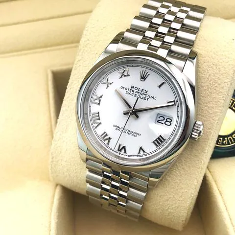 Rolex Datejust 36 126200 36mm Stainless steel White