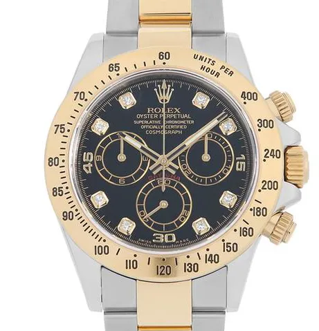 Rolex Daytona 116523G 40mm Yellow gold and Stainless steel Black