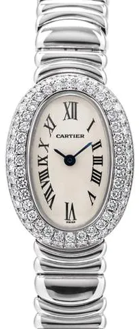 Cartier Baignoire WB5095L2 18mm White gold Silver