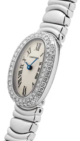 Cartier Baignoire WB5095L2 18mm White gold Silver 1