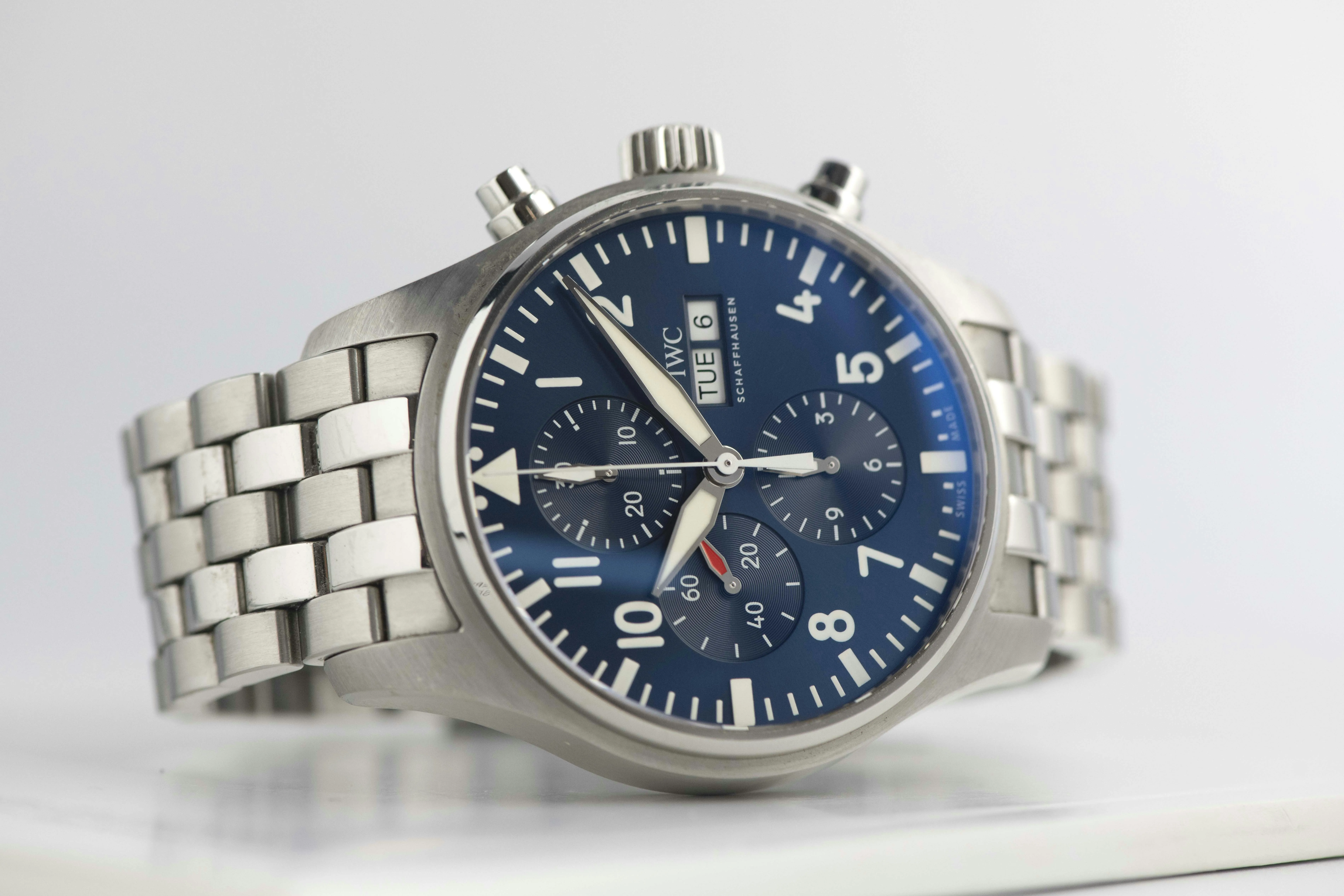 IWC Pilot Chronograph IW377717 43mm Stainless steel Blue 1