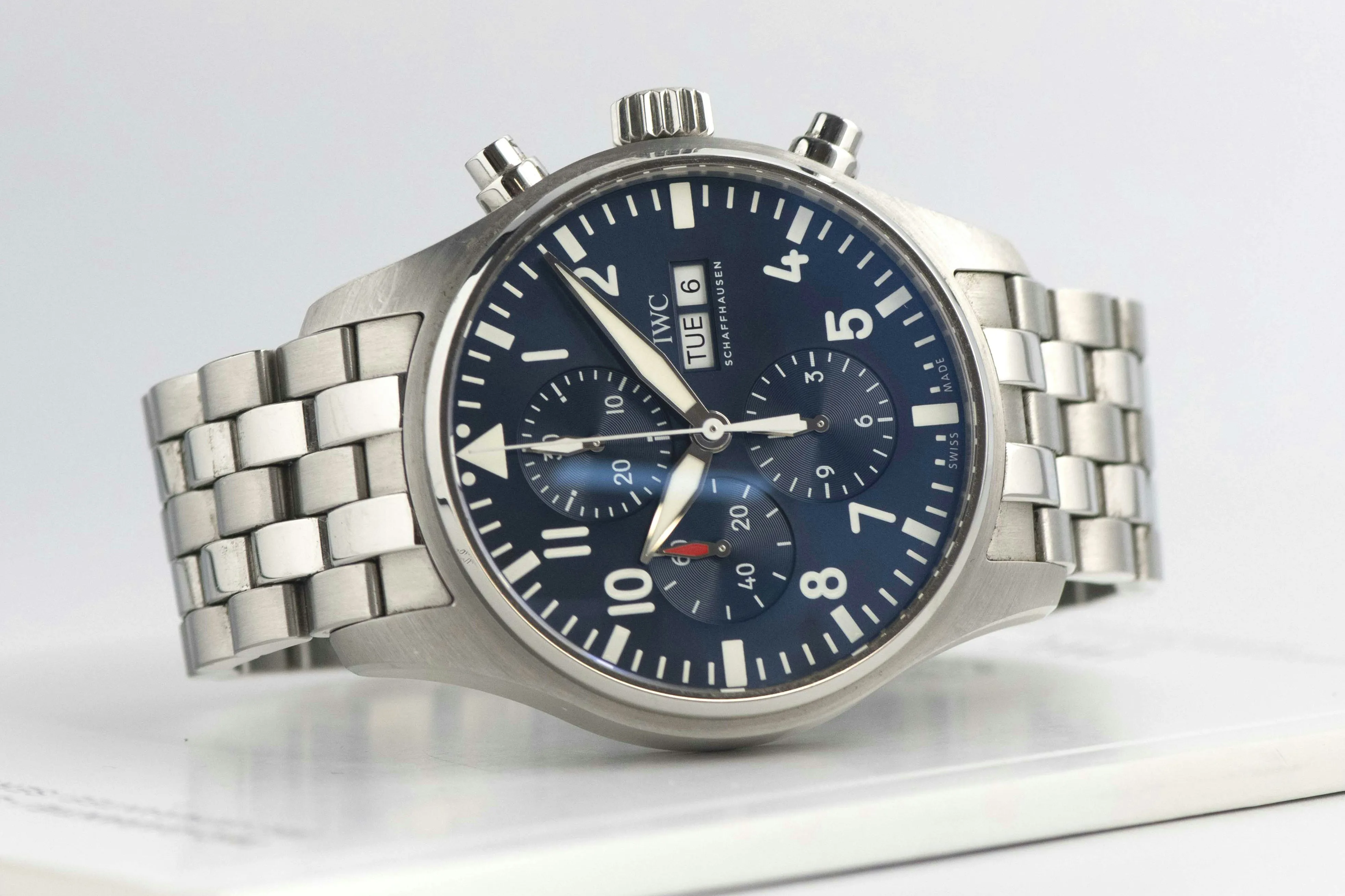 IWC Pilot Chronograph IW377717 43mm Stainless steel Blue 16