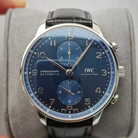 IWC Portuguese Chronograph IW371606 41mm Stainless steel Blue