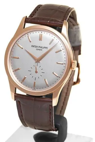 Patek Philippe Calatrava 5196R-001 37mm Rose gold Silver 1