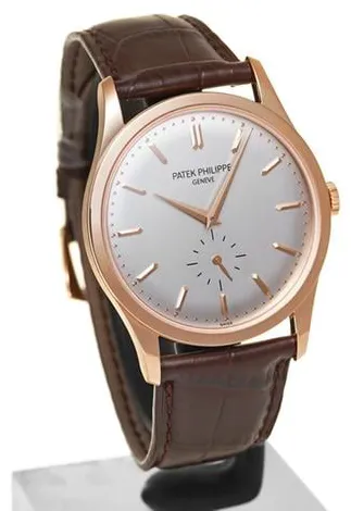 Patek Philippe Calatrava 5196R-001 37mm Rose gold Silver 2