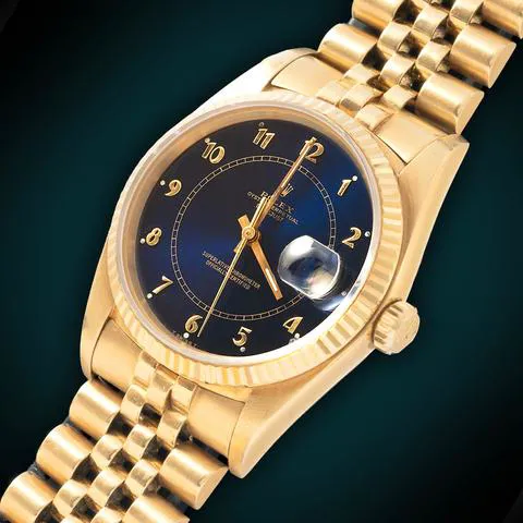 Rolex Datejust 36 16018 36mm Yellow gold Blue 1