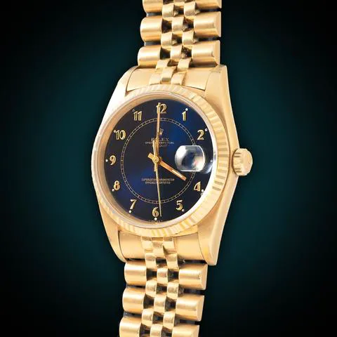 Rolex Datejust 36 16018 36mm Yellow gold Blue 3