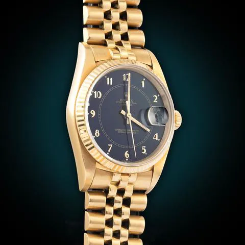 Rolex Datejust 36 16018 36mm Yellow gold Blue 4