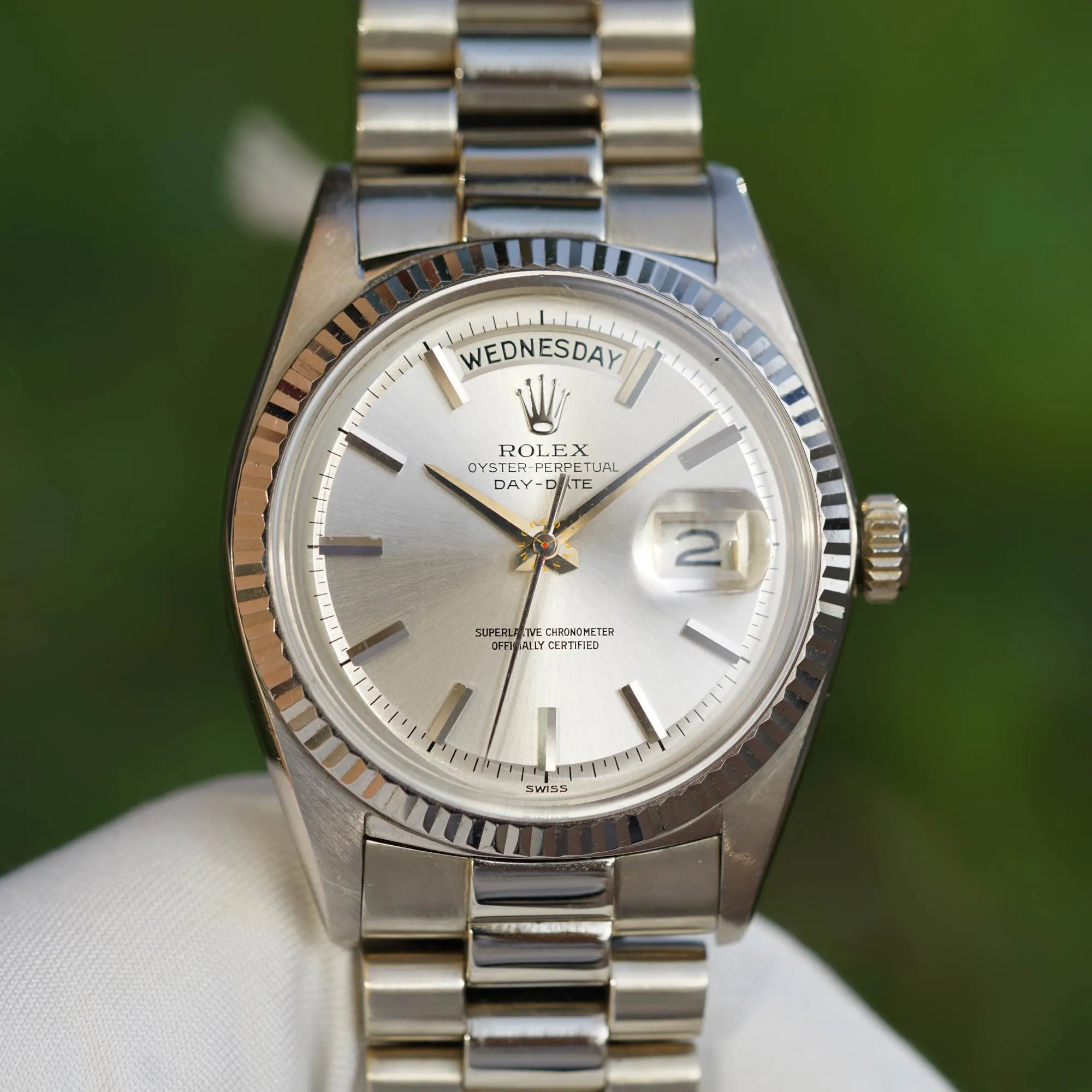 Rolex Day-Date 36 1803 36mm White gold Silver