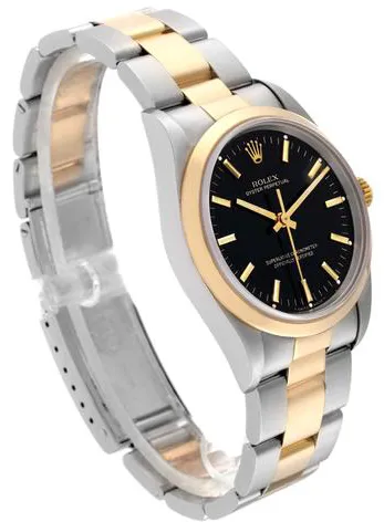 Rolex Oyster Perpetual 34 14203 34mm Yellow gold and Stainless steel Black 6