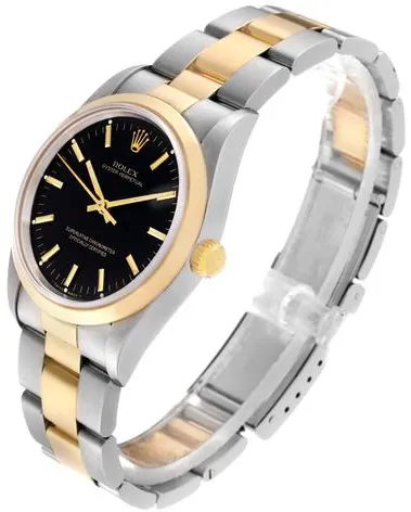 Rolex Oyster Perpetual 34 14203 34mm Yellow gold and Stainless steel Black 11