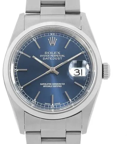 Rolex Datejust 36 16200 36mm Stainless steel Blue