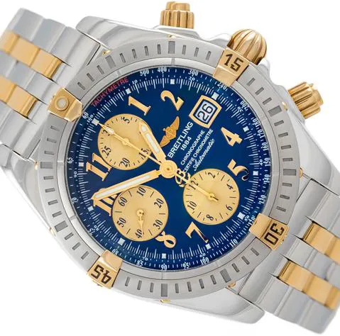 Breitling Chronomat B13356 44mm Yellow gold and Stainless steel Blue