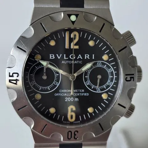 Bulgari Diagono SCB38S 37mm Stainless steel Black