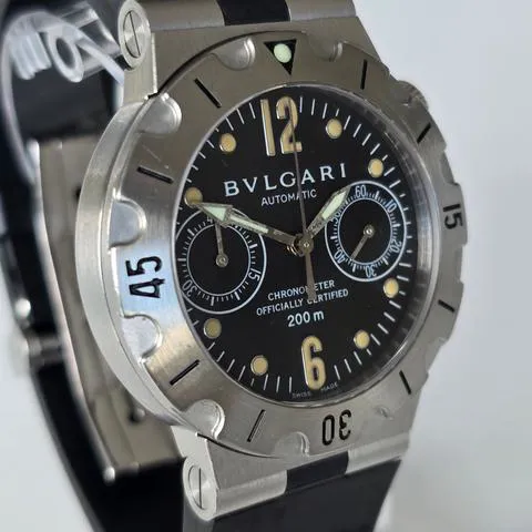 Bulgari Diagono SCB38S 37mm Stainless steel Black 2