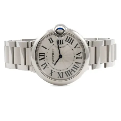 Cartier Ballon Bleu W69011Z/3005 36mm Silver Silvered guilloche 3