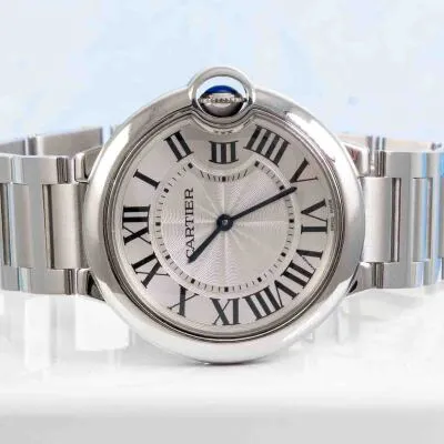 Cartier Ballon Bleu W69011Z/3005 36mm Silver Silvered guilloche 8