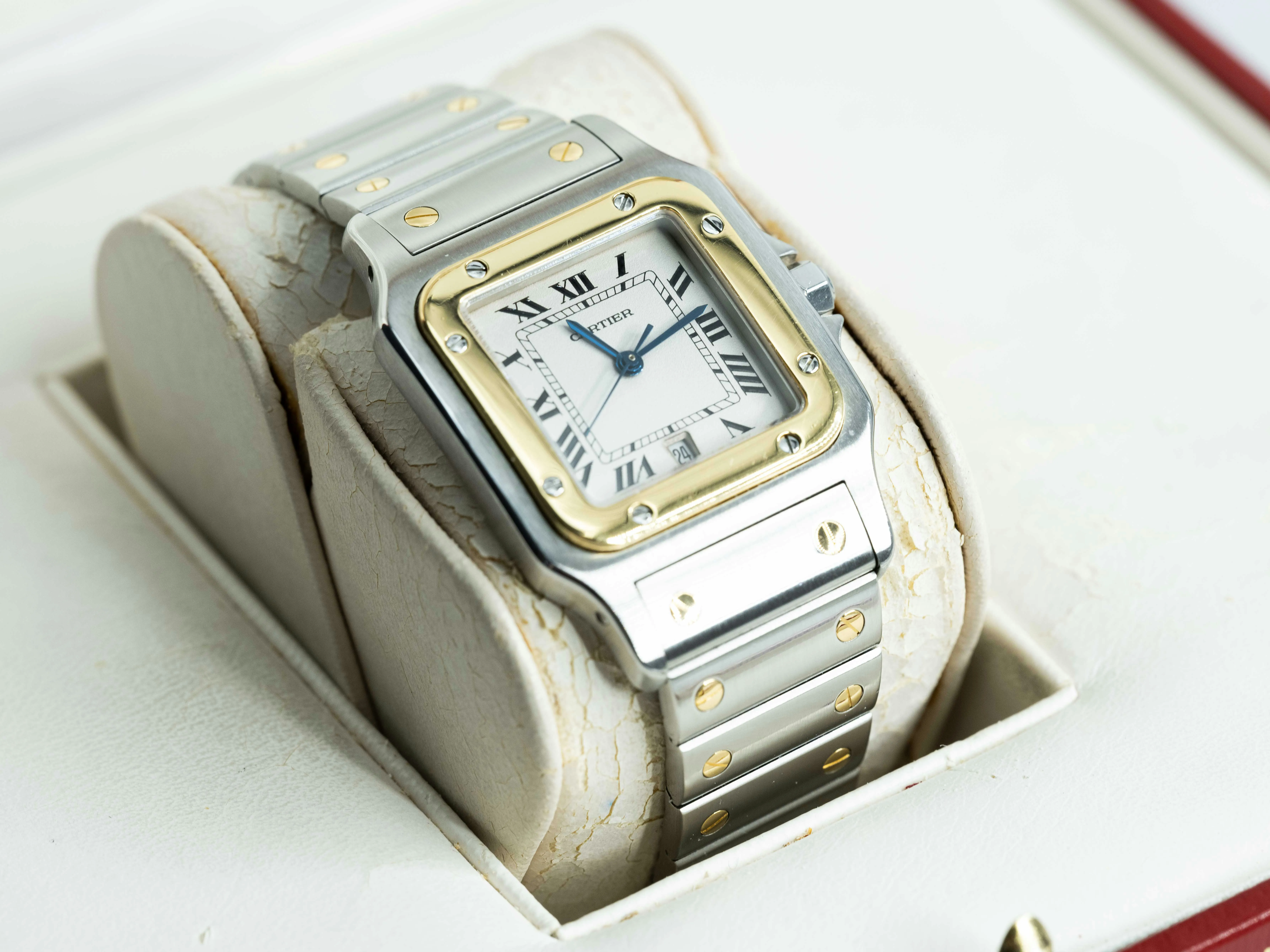 Cartier Santos 1566 28mm Stainless steel White