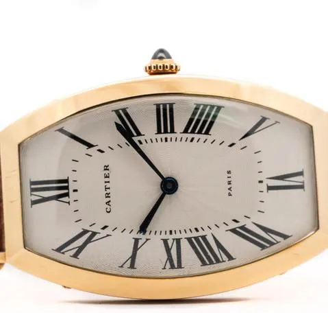 Cartier Tonneau 594-91 26mm Yellow gold White