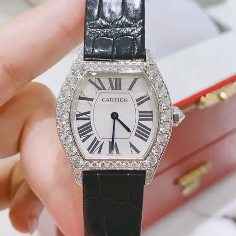 Cartier Tortue WA507231 34mm White gold Silver