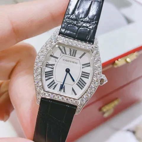 Cartier Tortue WA507231 34mm White gold Silver 2