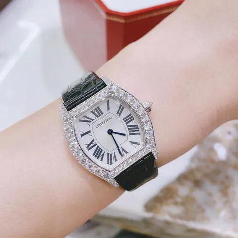 Cartier Tortue WA507231 34mm White gold Silver 6