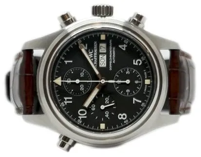 IWC Pilot Double Chronograph IW3713 42mm Stainless steel Black