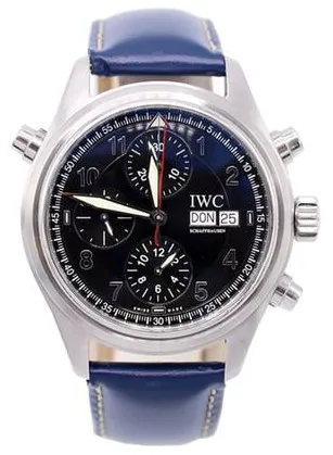 IWC Pilot Double Chronograph IW3713 42mm Stainless steel Black