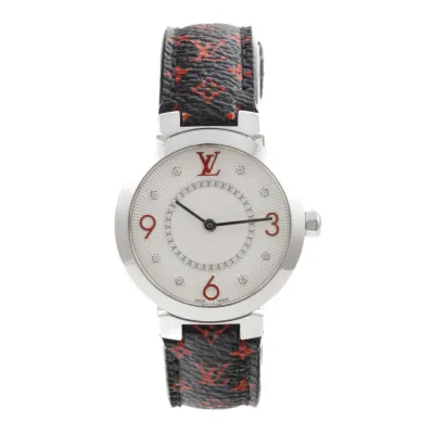 Louis Vuitton Tambour Q12MG 28mm Stainless steel Silver