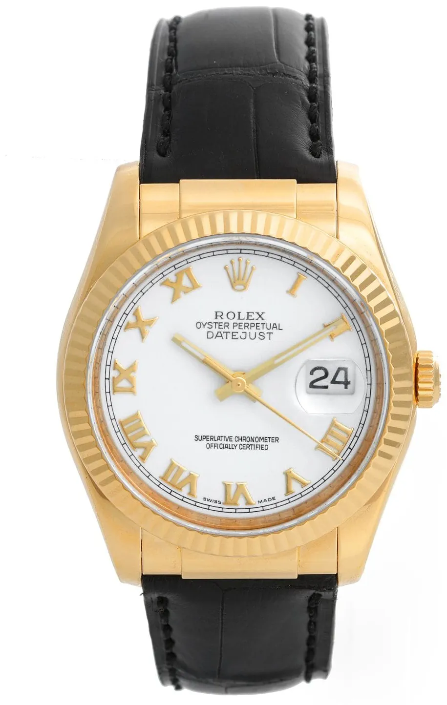 Rolex Datejust 116138 36mm Yellow gold White