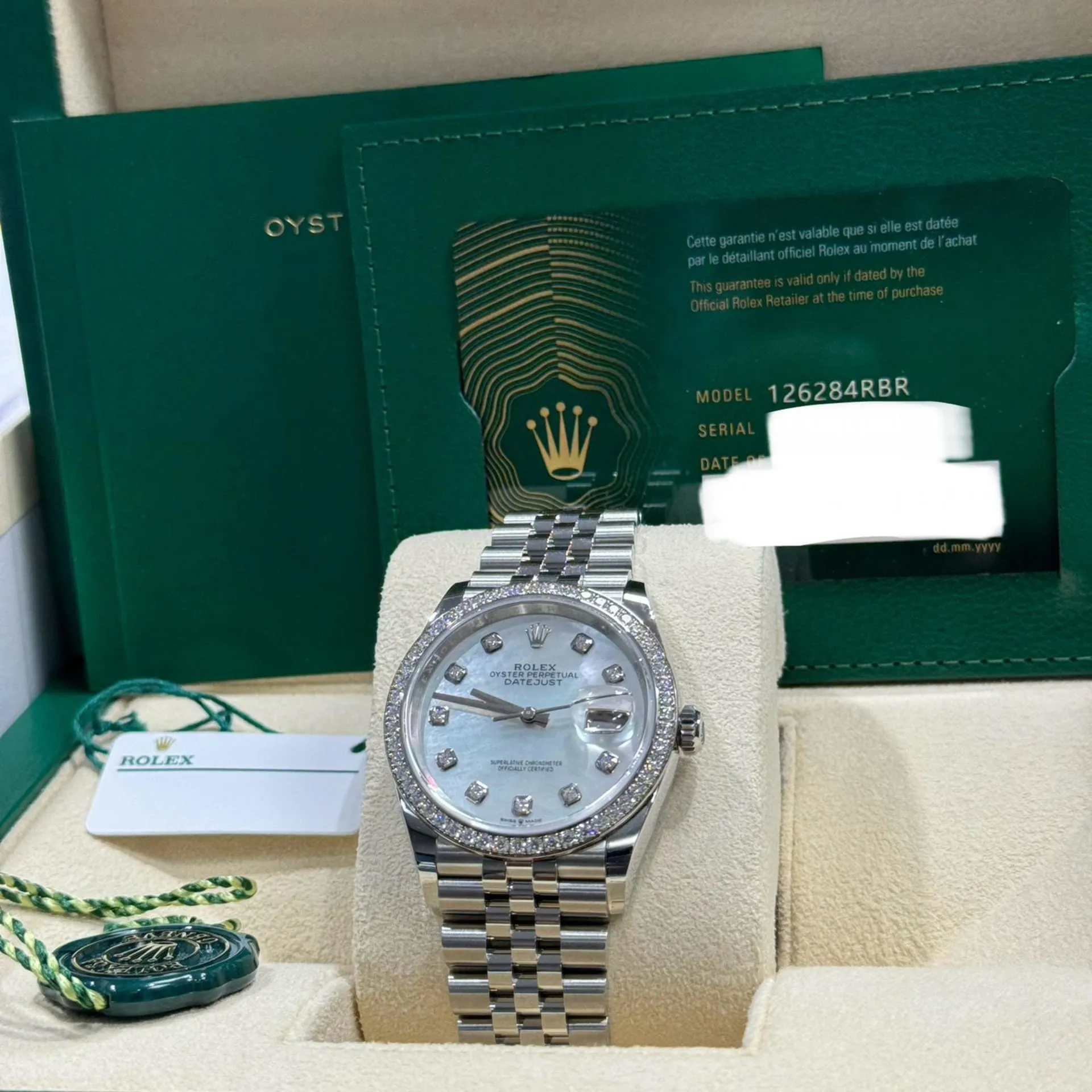 Rolex Datejust 126284RBR-0011 36mm White gold and Oystersteel White