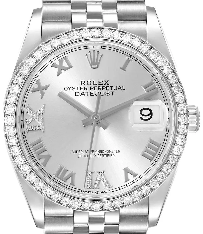 Rolex Datejust 126284RBR-0021 36mm White gold and Oystersteel Silver