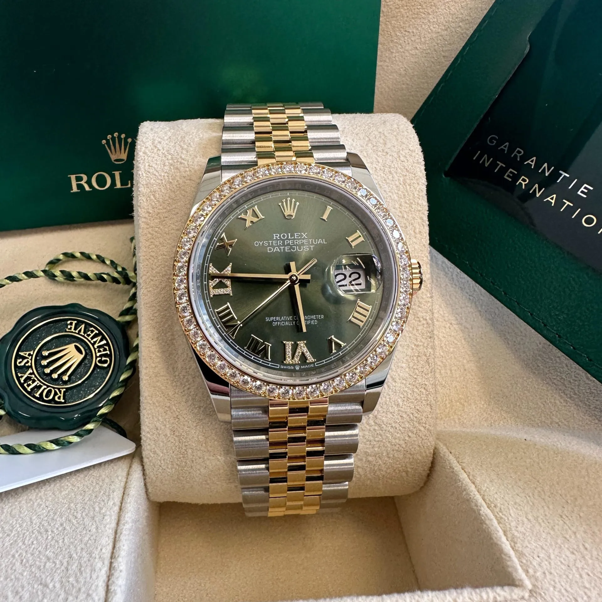 Rolex Datejust 278383RBR-0016 31mm Stainless steel Green