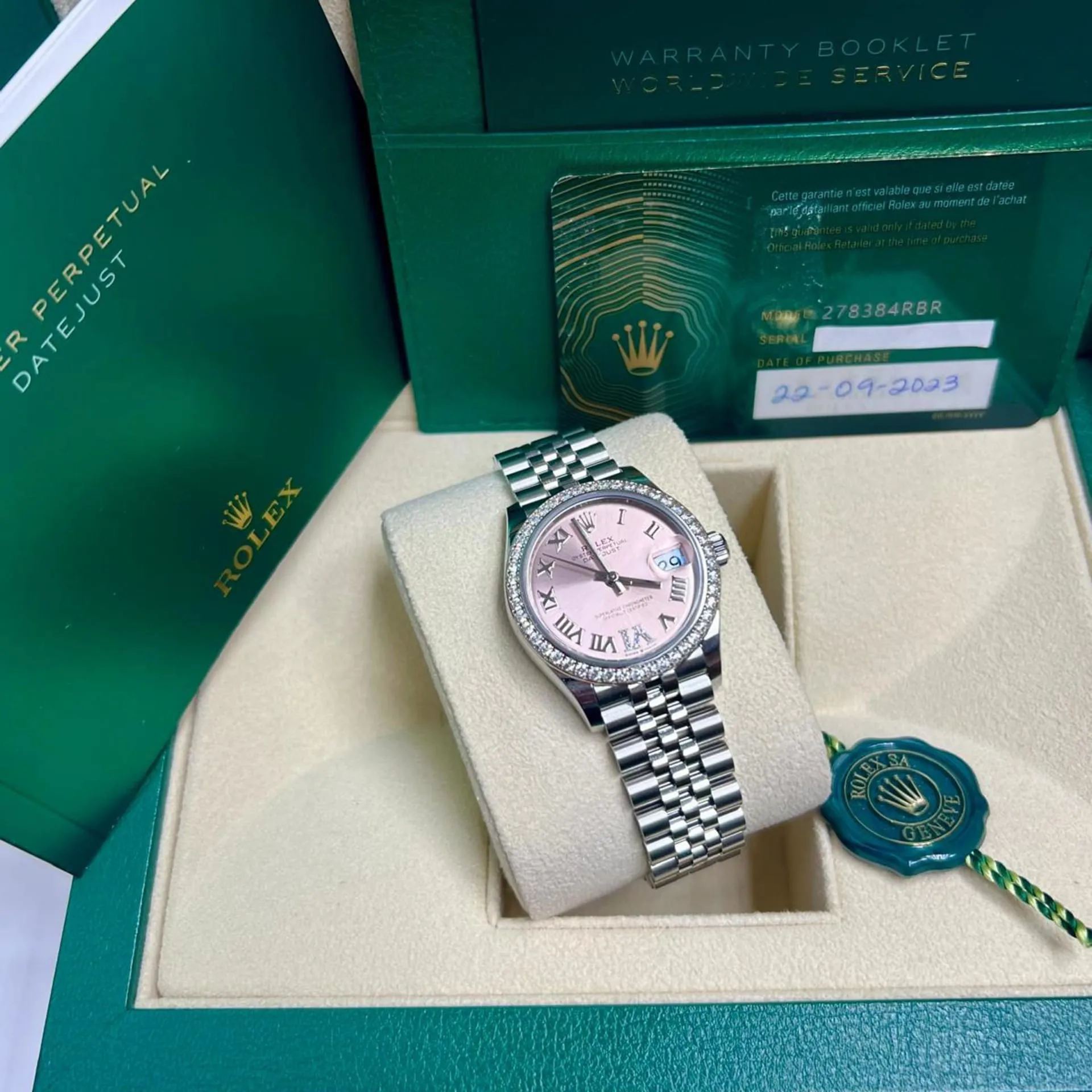 Rolex Datejust 278384RBR-0028 31mm Stainless steel Pink