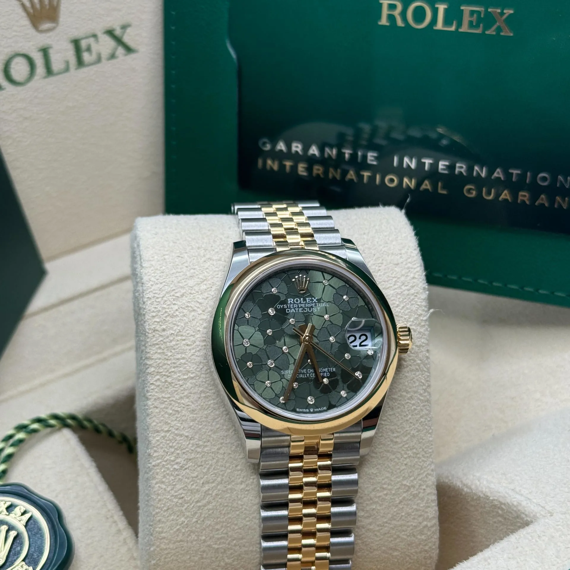 Rolex Datejust 31 278243-0032 31mm Yellow gold and Oystersteel Green 6