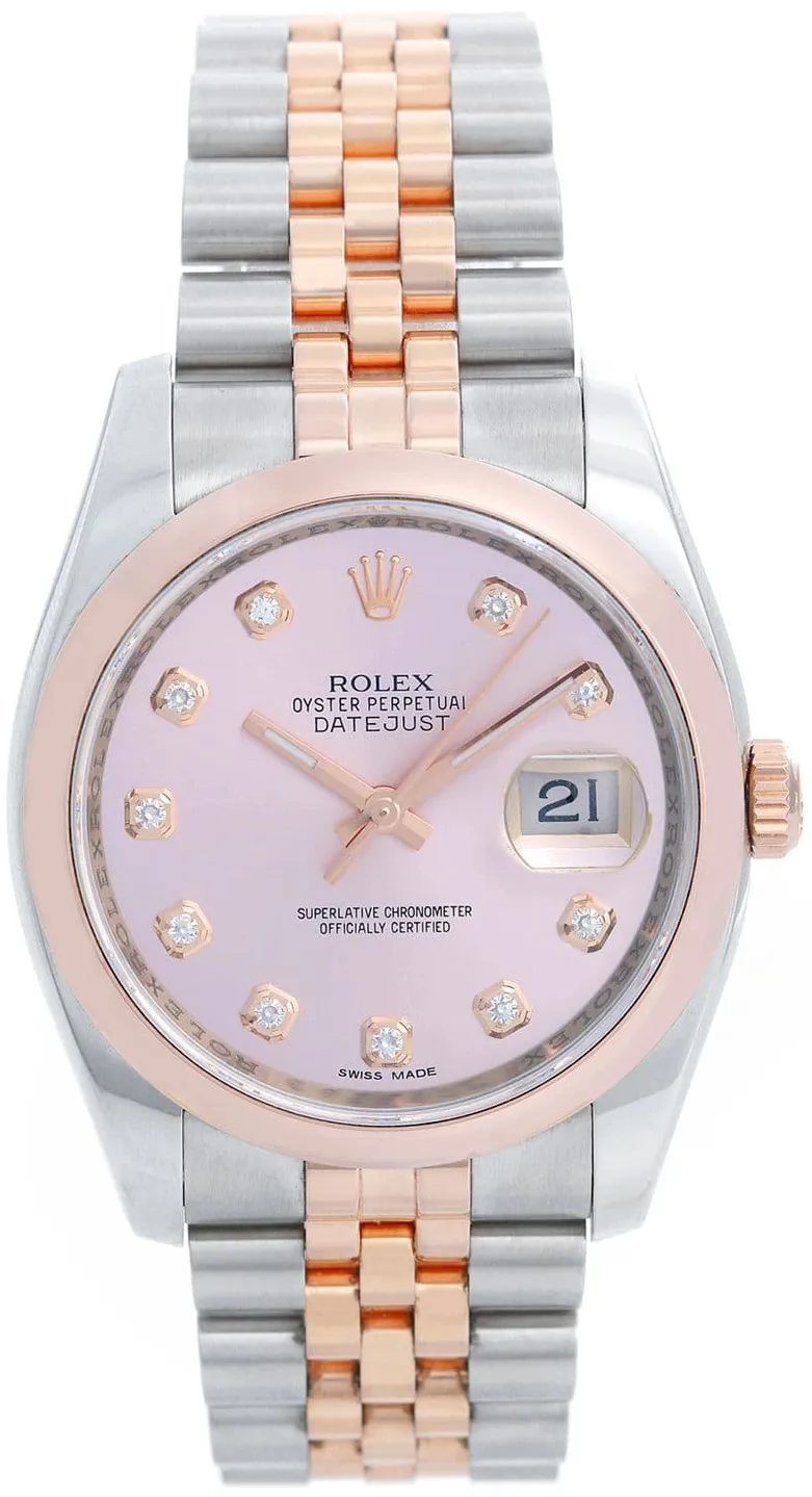 Rolex Datejust 36 116201-0064 36mm Rose gold Pink