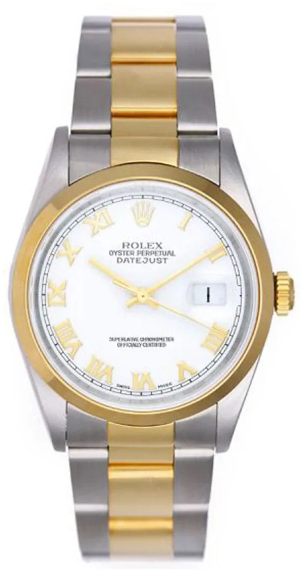 Rolex Datejust 36 16203 36mm Yellow gold White