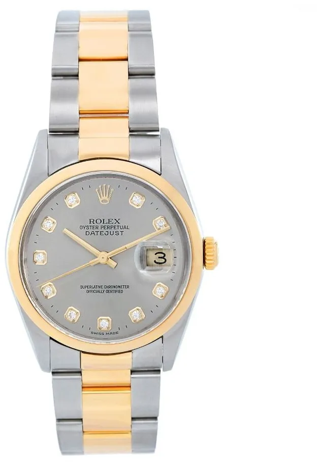 Rolex Datejust 36 16203 36mm Yellow gold Silver