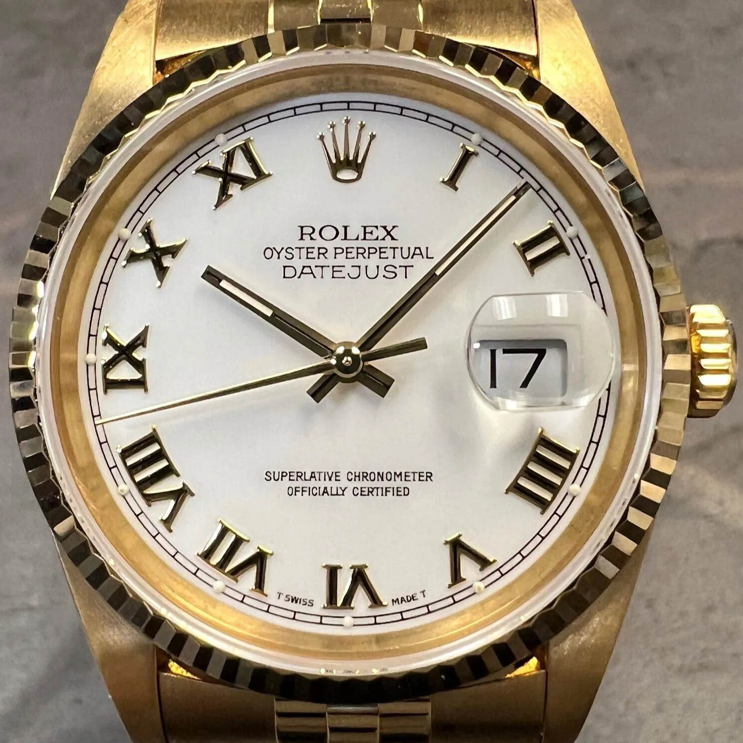 Rolex Datejust 36 16238 36mm Yellow gold White