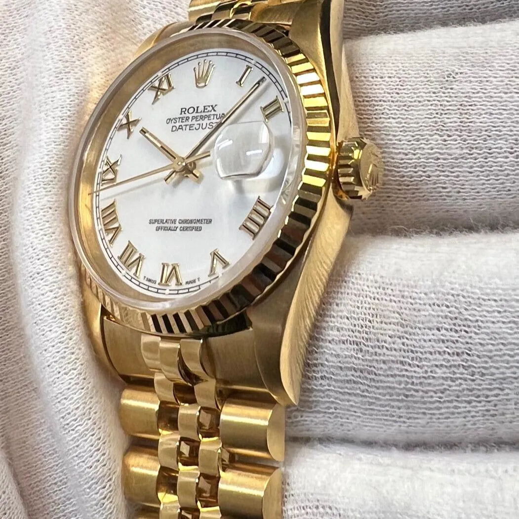 Rolex Datejust 36 16238 36mm Yellow gold White 1