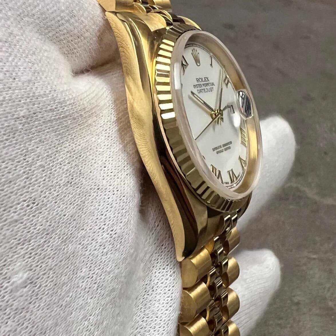 Rolex Datejust 36 16238 36mm Yellow gold White 2