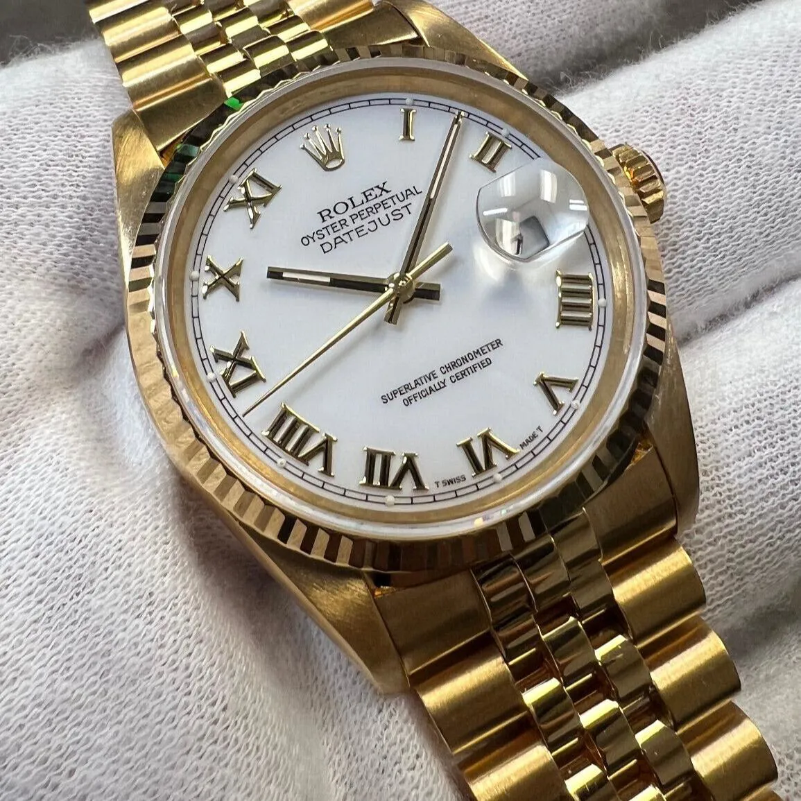 Rolex Datejust 36 16238 36mm Yellow gold White 4