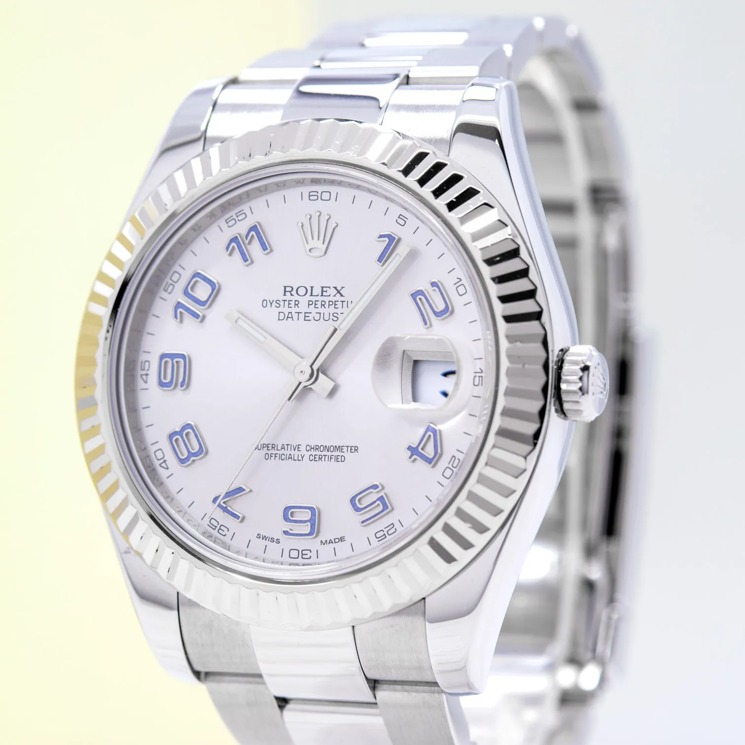 Rolex Datejust II 116334-0001 41mm White gold Silver